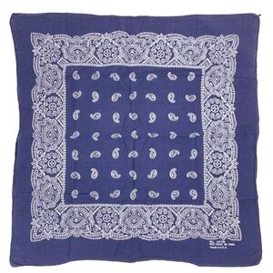 Navy Blue and White Bandana